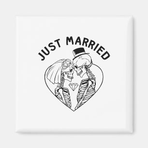 Íman Recém-Casados Noiva Noivo Esqueleto Casal Hallowee