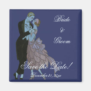Íman Recém-Casados Vintage Art Déco, Dança de Casamento