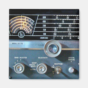 Íman Receptor de rádio Vintage Short Wave