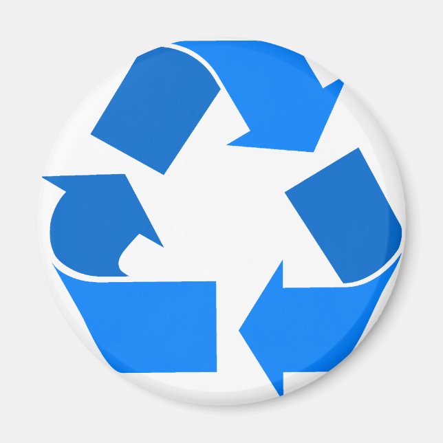 Íman reciclar azul claro (Frente)