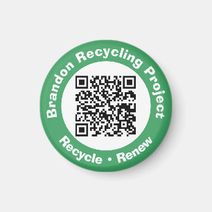Íman Reciclar de Código QR do Projeto do reciclagem e 