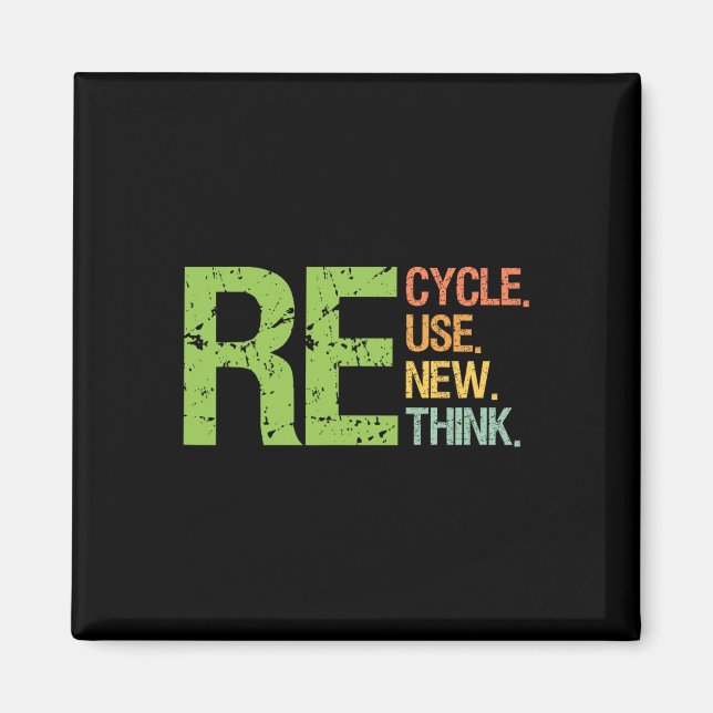 Íman Reciclar de Cores Cónicas Reutilizar Renovar Repen (Frente)