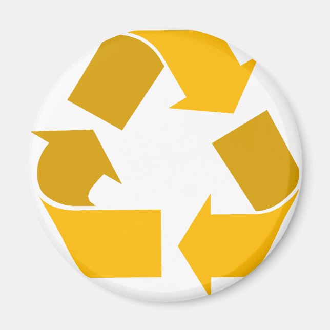 Íman reciclar laranja (Frente)