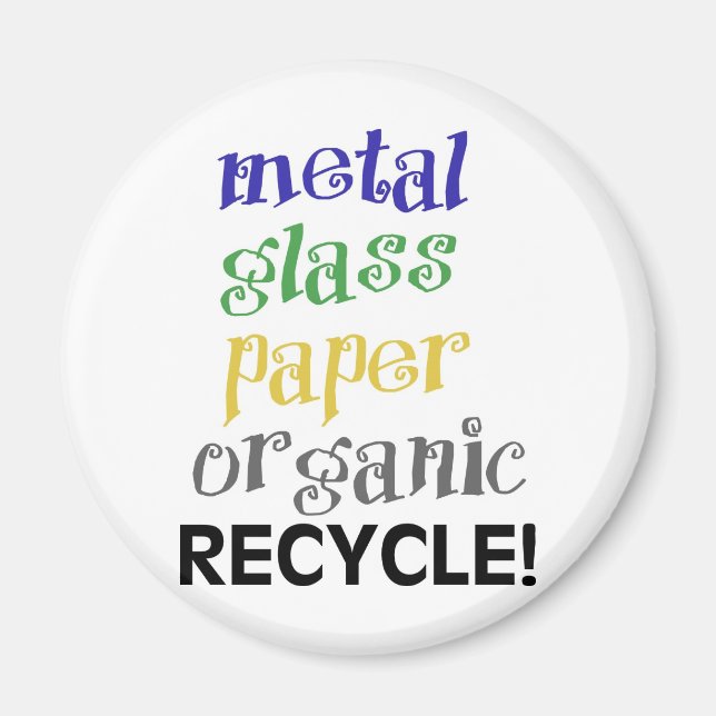 Íman Reciclar! Lista de materiais! (Frente)
