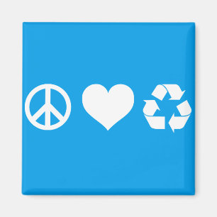 Íman Reciclar Peace Love