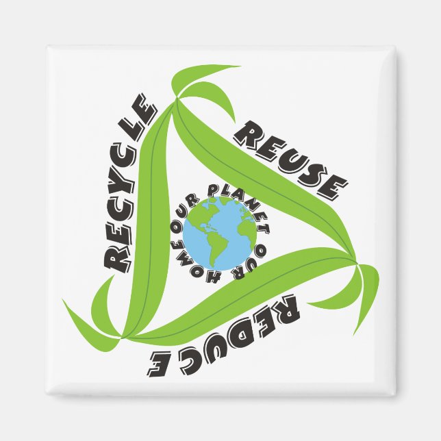 Íman Reciclar, Reutilizar, Reduzir Os Magnetos (Frente)