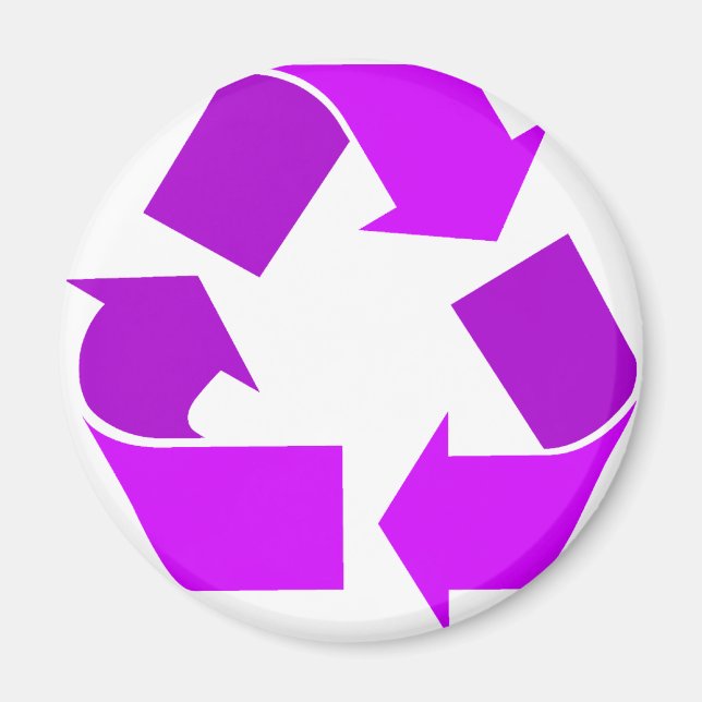 Íman Reciclar roxo (Frente)
