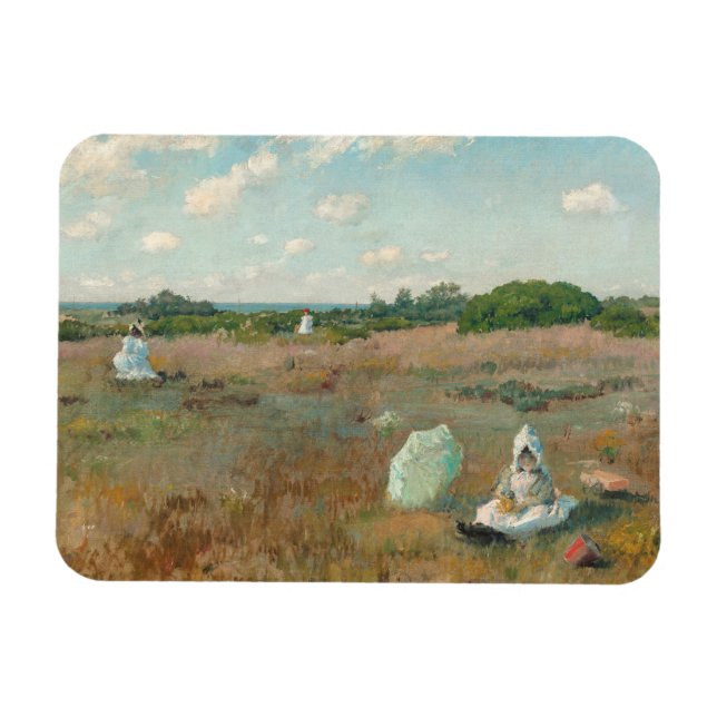 Íman Recolha das flores do outono, 1894-5 (óleo na canv (Horizontal)