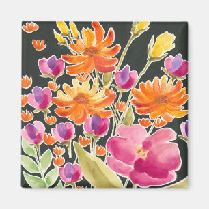Íman Recolha esplêndida - Flores cor-de-rosa e laranja