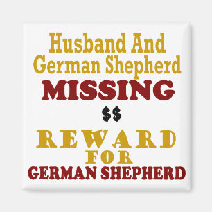Íman Recompensa faltante do german shepherd & do marido