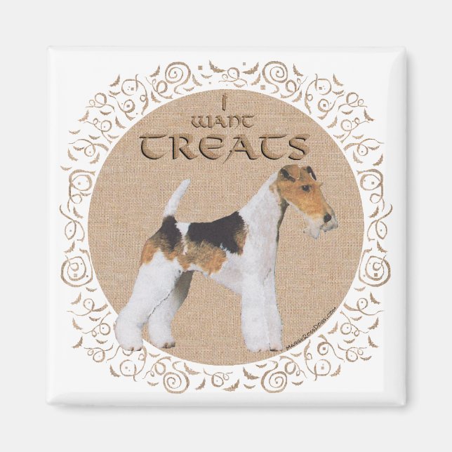 Íman Recompensas para Wire Fox Terrier! (Frente)