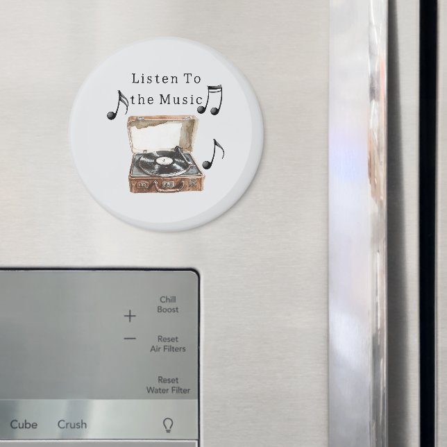 Íman Record Player Music Notes (In Situ (Fridge))
