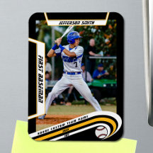 Recordações de Beisebol Vibrantes Amarelo Preto Pe