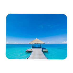 Íman Recurso tropical da praia   do paraíso, Maldives