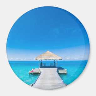 Íman Recurso tropical da praia   do paraíso, Maldives