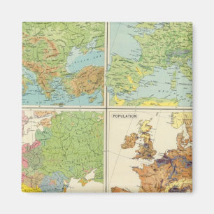 Íman Recursos físicos da Europa e mapa de população