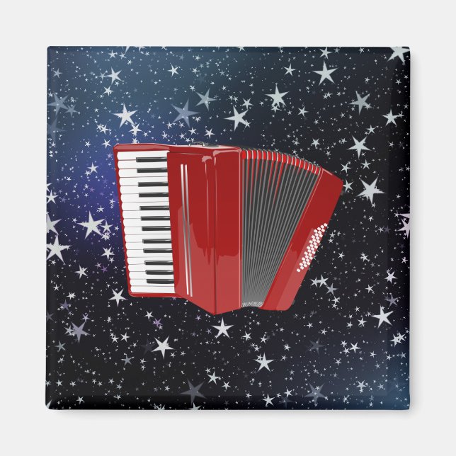 Íman Red Accordion Night Sky (Frente)