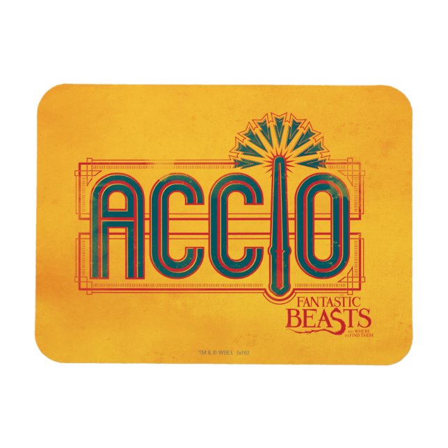 Íman Red Art Deco ACCIO™ Spell Graphic (Horizontal)
