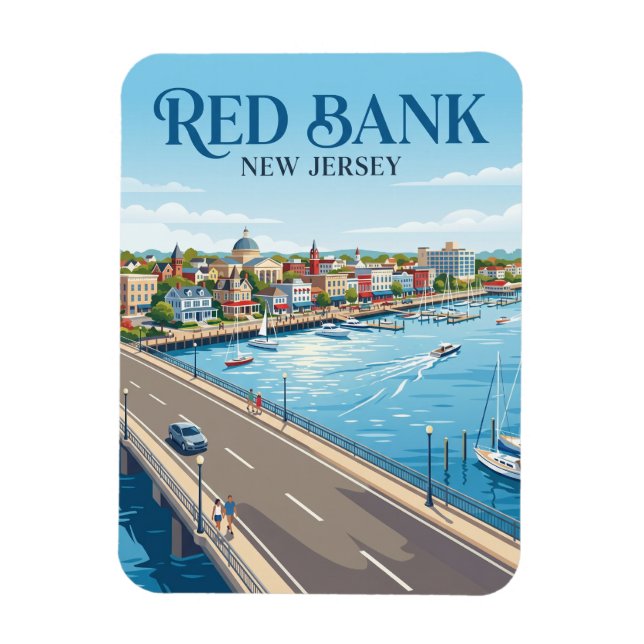 Íman Red Bank Nova Jérsei (Vertical)