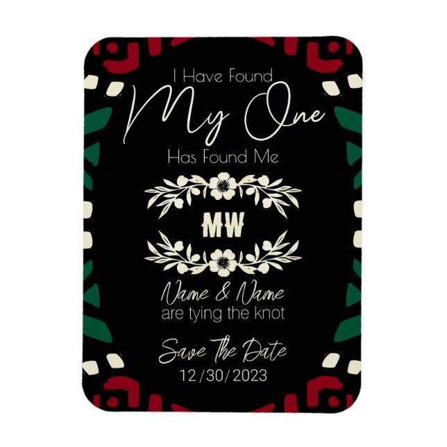 Íman Red Black Green Tribal African Save Date (Vertical)