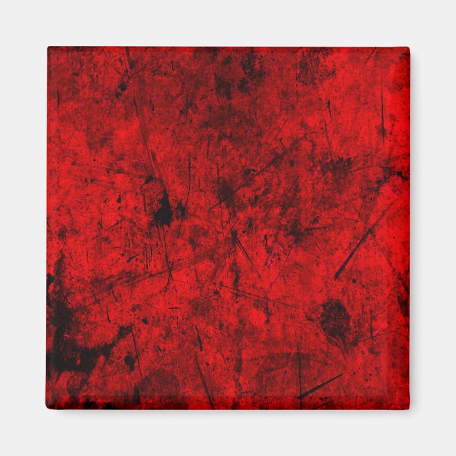 Íman Red Black grunge abstrato digital art (Frente)