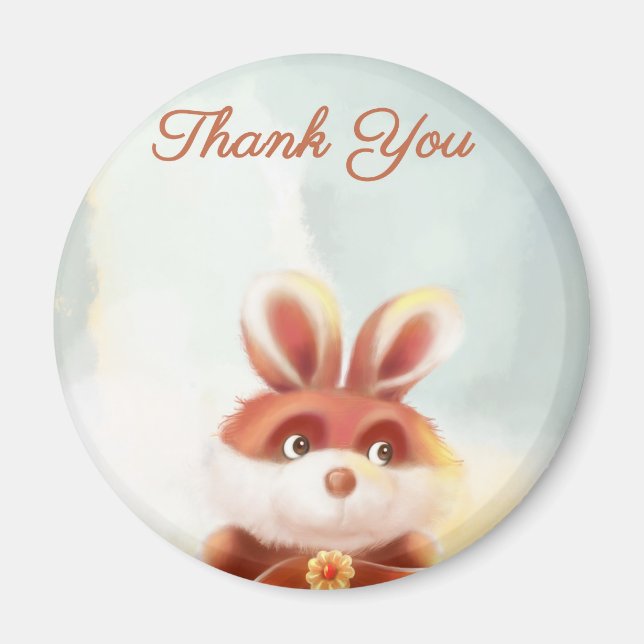 Íman Red Bunny Obrigado Magnet (Frente)