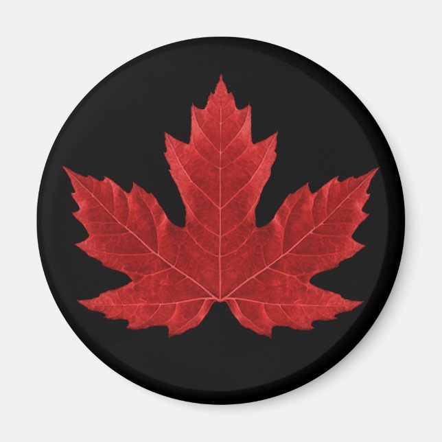 Íman Red Canadian Maple Leaf Magnet (Frente)