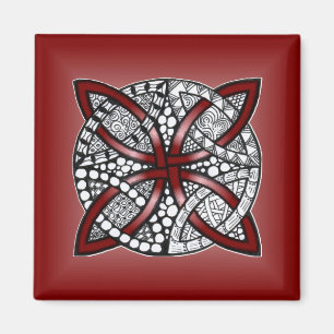 Íman Red Celtic Knot Arte Original