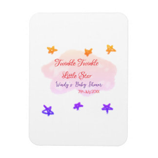 Íman Red clouds twinkle Twinkle Little Star baby shower