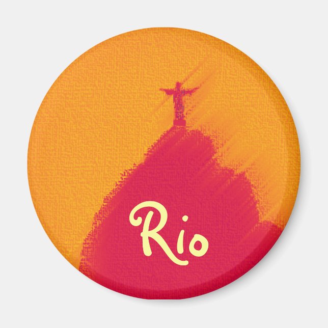 Íman Red Corcovado Rio-Brasil (Frente)
