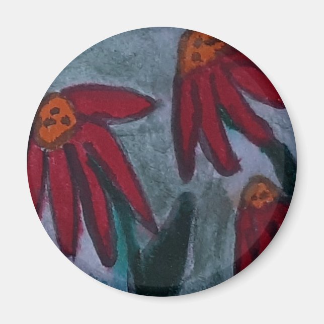 Íman Red Daisies Magnet (Frente)