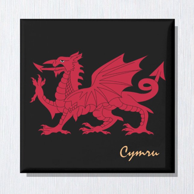 Íman Red Dragon & Wales, Welsh Flag / Cymru (Criador carregado)
