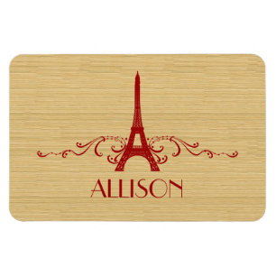 Íman Red French Flourish Premium Magnet