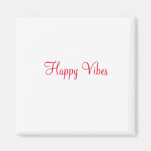 Íman Red Happy vibe simples caligrafia mínima