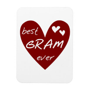 Íman Red Heart Best Gram Ever Gifts
