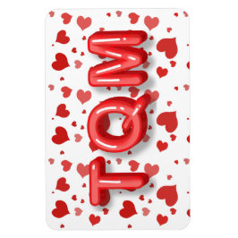 Íman Red Heart Confetti Te Quiero Mucho 3d Letters