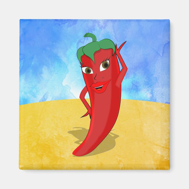 Íman Red Hot Pepper Diva Sunny Desert (Frente)