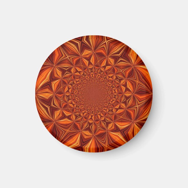 Íman Red Kaleidoscope Digital Art Pattern- 28503 (Frente)