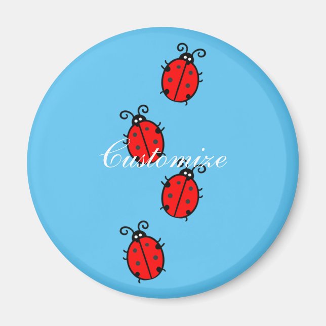 Íman Red Ladybugs Rastreando Thunder_Cove (Frente)