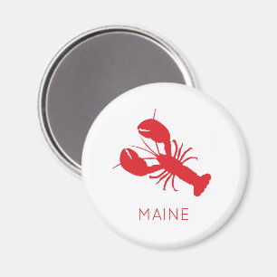 Íman Red Lobster Coastal Beach Ocean Maine Fun