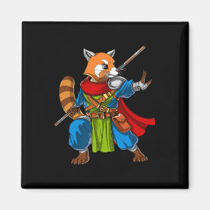 Íman Red Panda Bear Ninja Samurai Warrior Funny Kung Fu