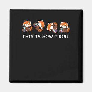 Íman Red Panda Bubble Tea Boba Tea Isto É Como Eu Rolo