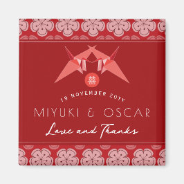 Íman Red Paper Gruas Sakura Festa de casamento asiática