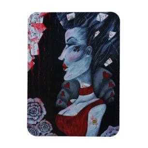 Íman Red Queen Of Hearts Alice Wonderland Fantasy Art