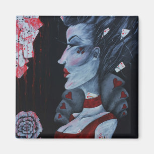Íman Red Queen Of Hearts Alice Wonderland Fantasy Art