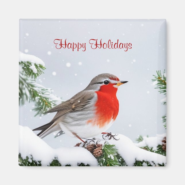 Íman Red Robin Holiday Magnet (Frente)
