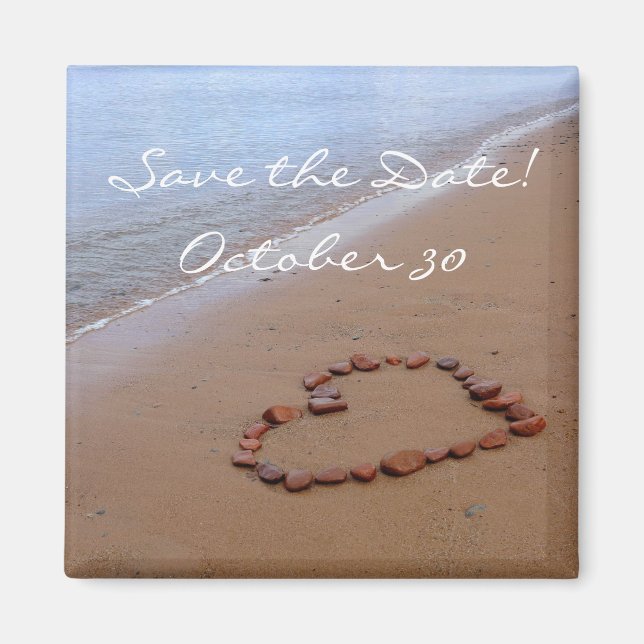 Íman Red Rocks Heart na praia Sandy (Frente)