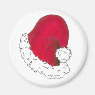 Íman Red Santa Claus Hat Feliz Natal Feriado