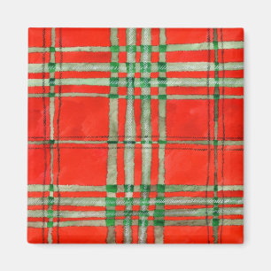 Íman RED SCOTT TARTAN Square Magnet