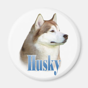 Íman Red Siberian Husky Name - Magnet